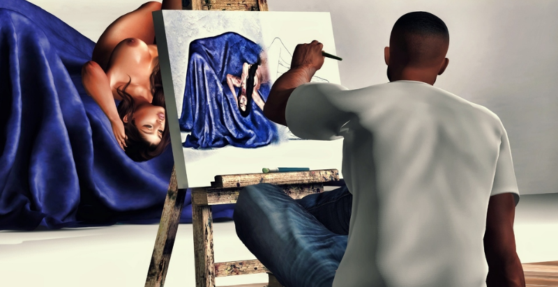 Figure Painting #2 - Framed