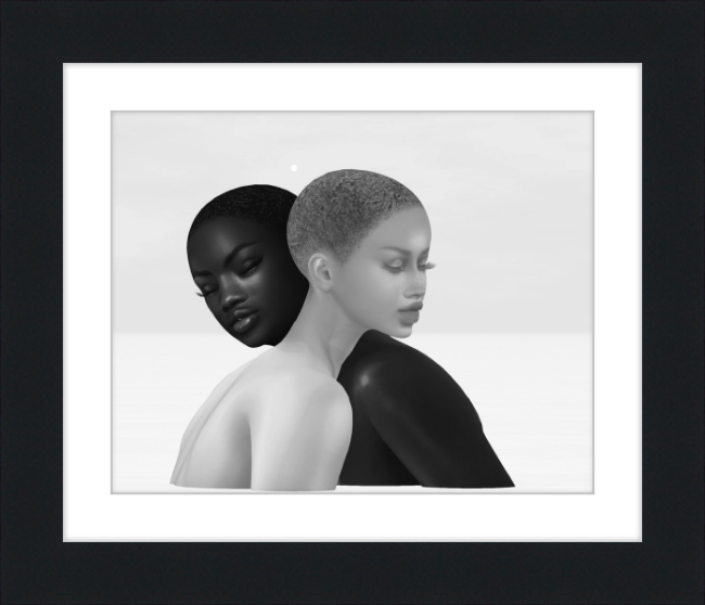 Unspoken #1 BW - Framed