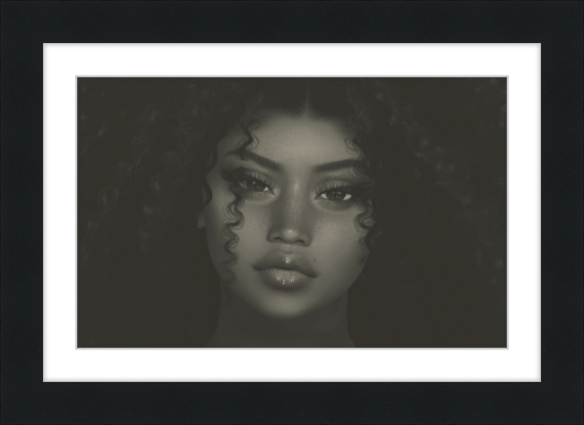 Study of Her #2 - Framed