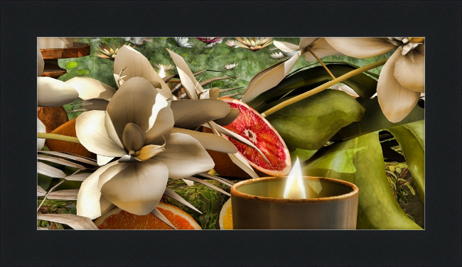 Flowers & Citrus #1 - Framed
