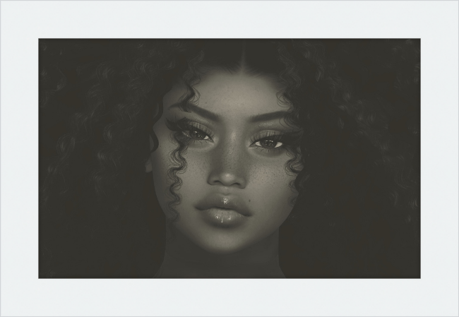 Study of Her #2 - Framed
