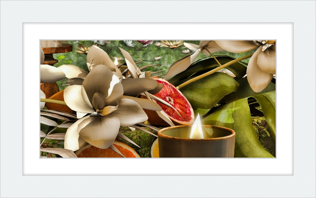 Flowers & Citrus #1 - Framed