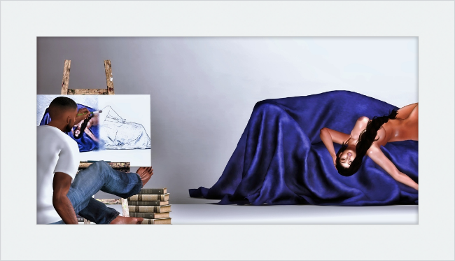 Figure Painting #3 - Framed
